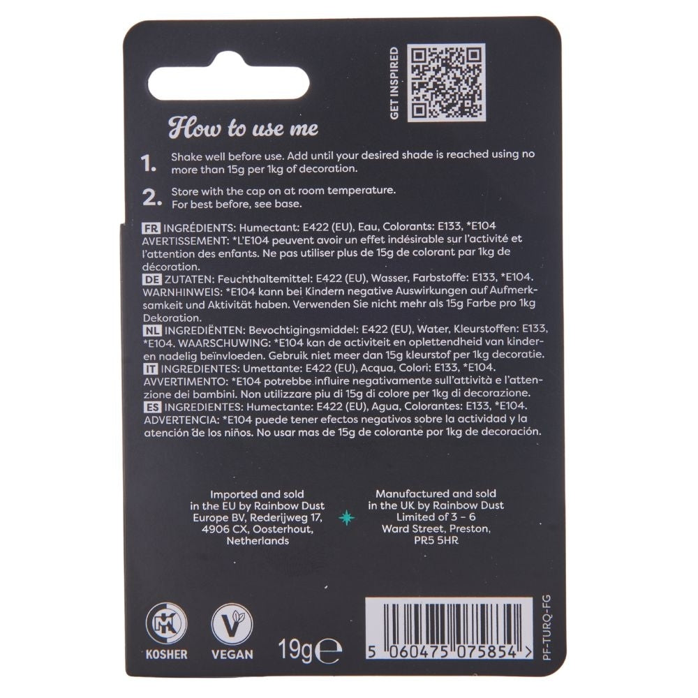 Rainbow Dust ProFlow Liquid Colour 16ml - Turquoise