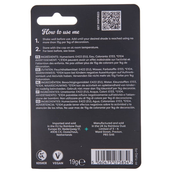 Rainbow Dust ProFlow Liquid Colour 16ml - Turquoise