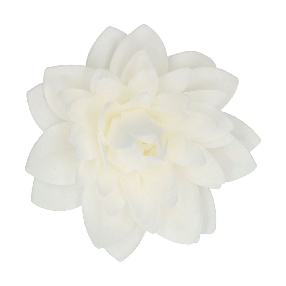 FunCakes White Large Dahlia Deluxe Wafer Flower