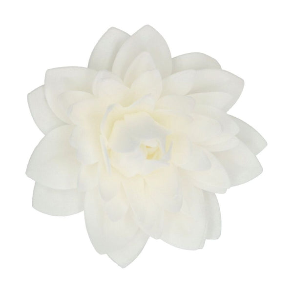 FunCakes White Large Dahlia Deluxe Wafer Flower