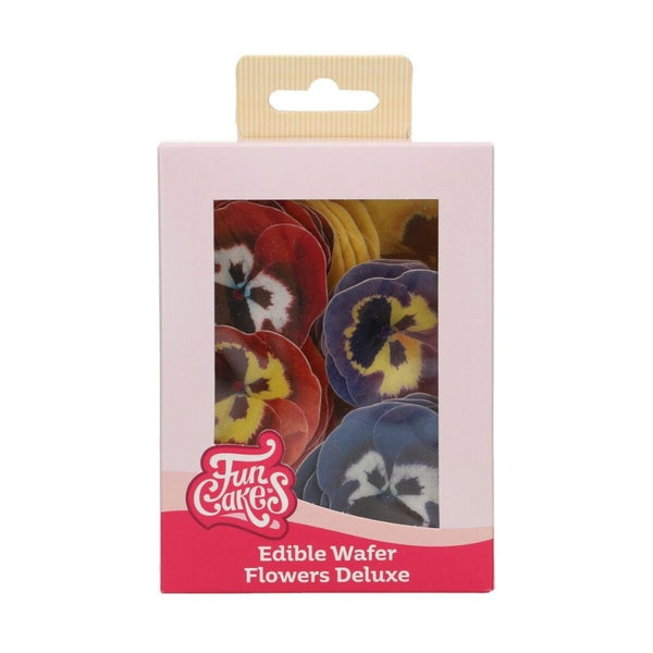 FunCakes Mix Small Pansy Deluxe Wafer Flowers Pack Of 30