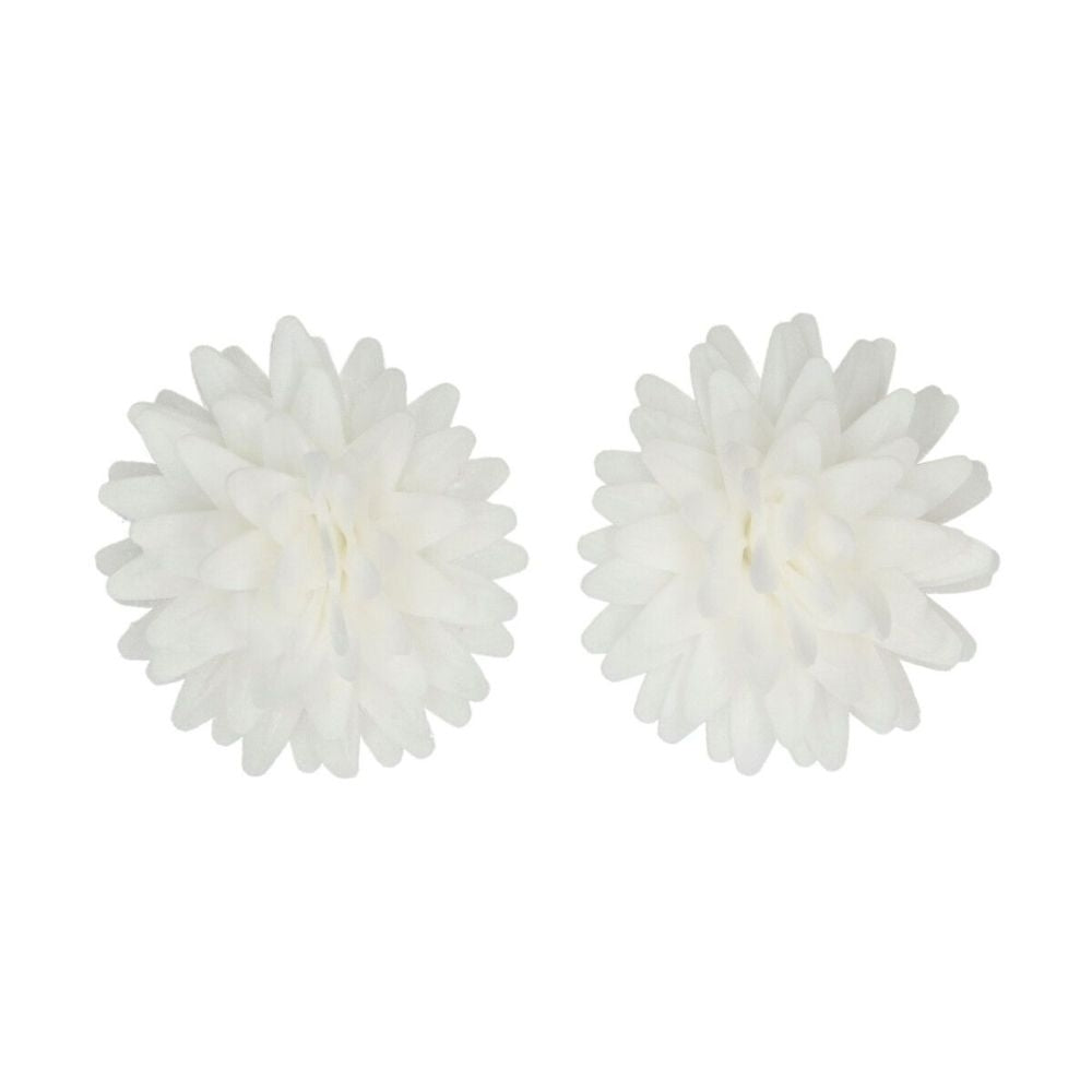 FunCakes White Medium Pompom/Daisy Deluxe Wafer Flowers Pack Of 12