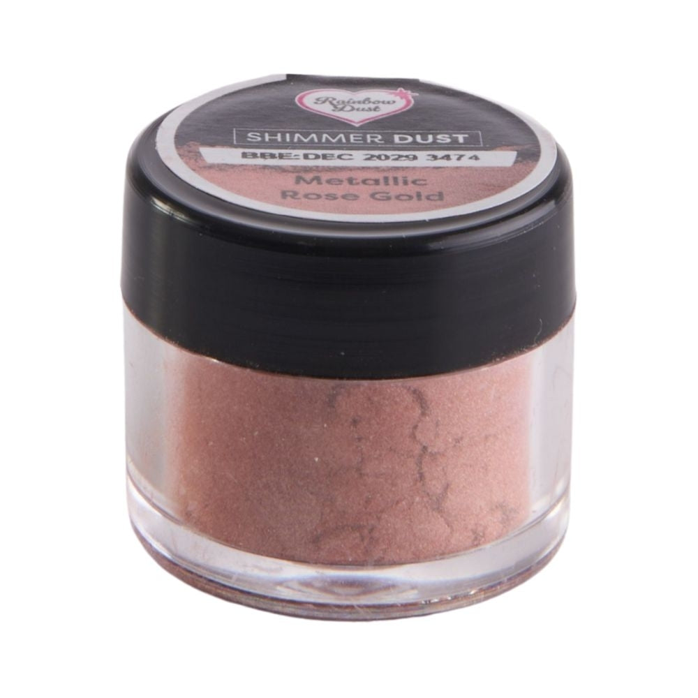 Rainbow Dust Rose Gold Edible Shimmer Dust 3g