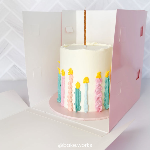 Simply Making Baby Pink Matt Extra Deep Cake Box With Window
