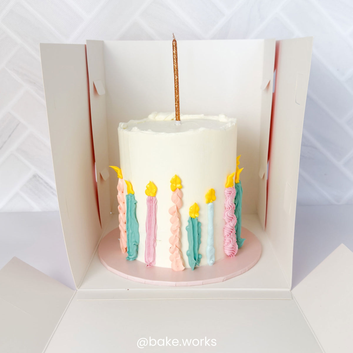 Simply Making Baby Pink Matt Extra Deep Cake Box With Window