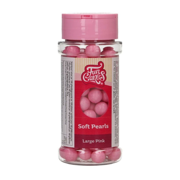 FunCakes Large Pink Soft Pearls (10mm) 70g