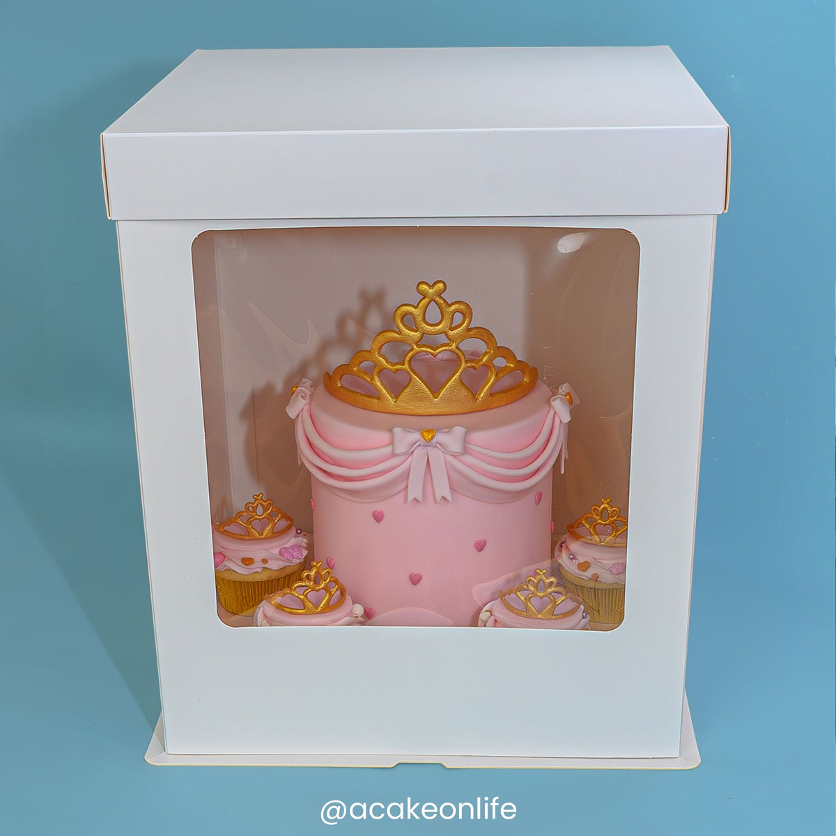 Simply Making Tall Extra Deep White Cake Box With Front Window