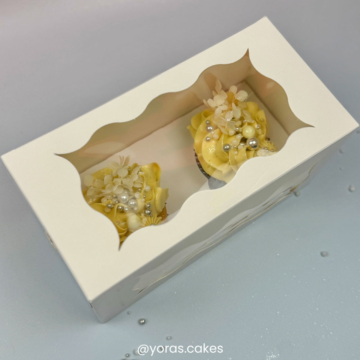 Simply Making Holds 2 White Cupcake Box With Double Window