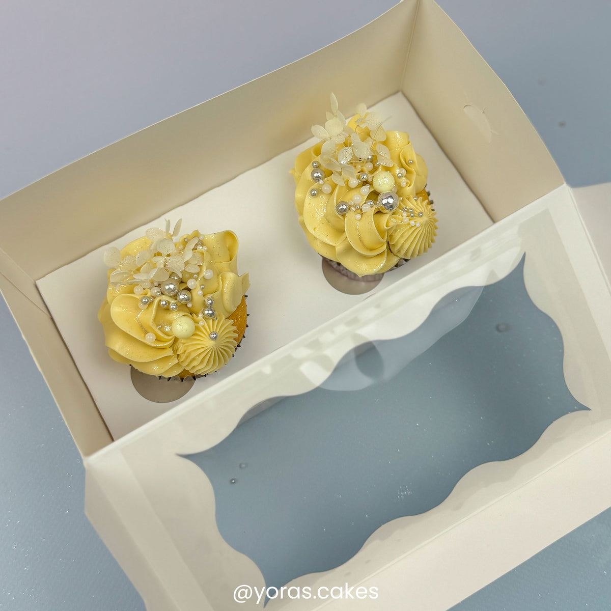 Simply Making Holds 2 White Cupcake Box With Double Window