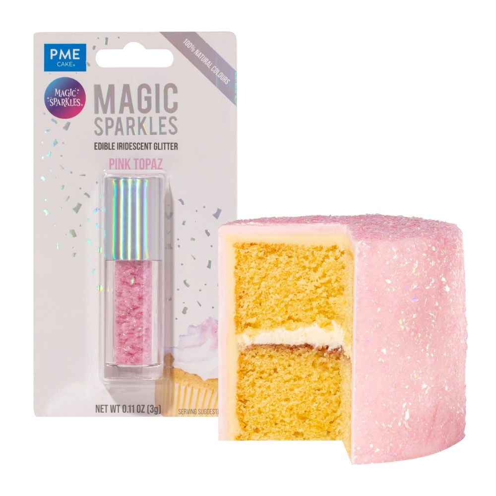 PME Pink Topaz - Edible Iridescent Glitter Magic Sparkles
