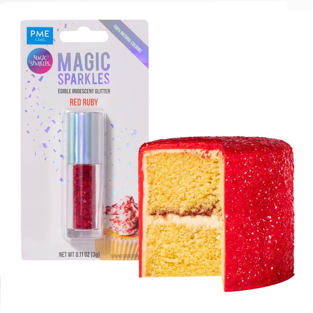 PME Red Ruby - Edible Iridescent Glitter Magic Sparkles
