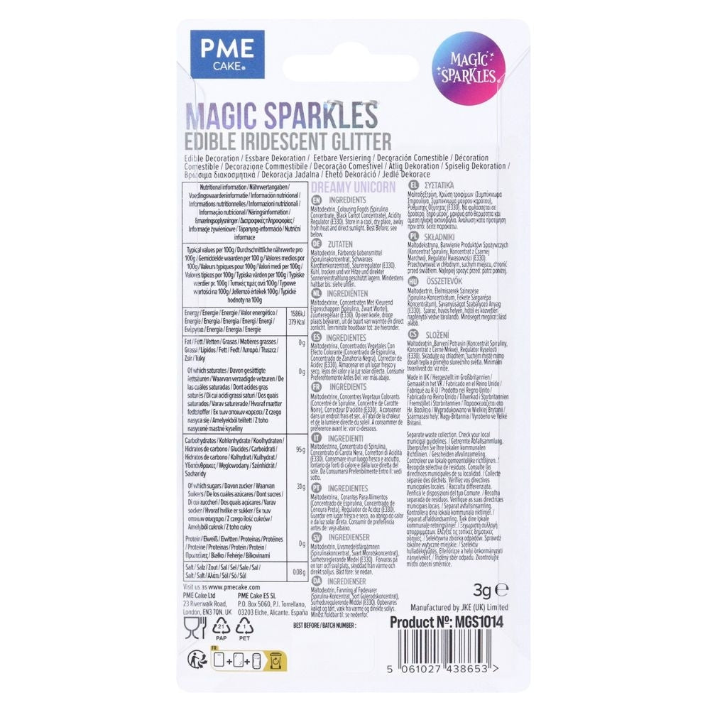 PME Dreamy Unicorn - Edible Iridescent Glitter Magic Sparkles