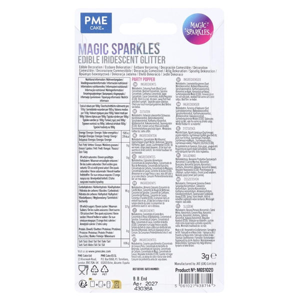 PME Party Popper - Edible Iridescent Glitter Magic Sparkles