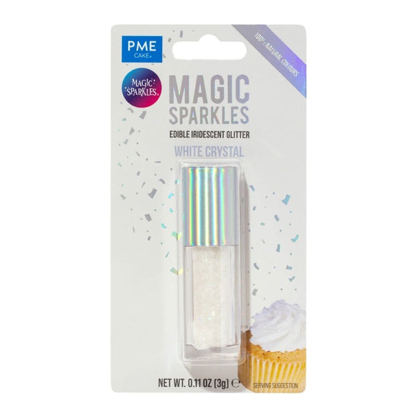 PME White Crystal - Edible Iridescent Glitter Magic Sparkles