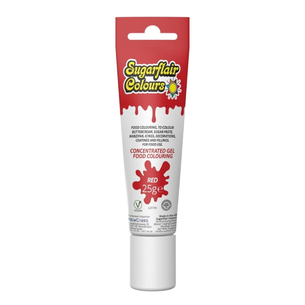 Sugarflair Red Tube Gel Colour 25g