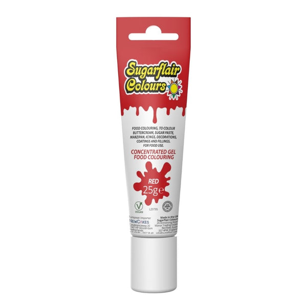 Sugarflair Red Tube Gel Colour 25g