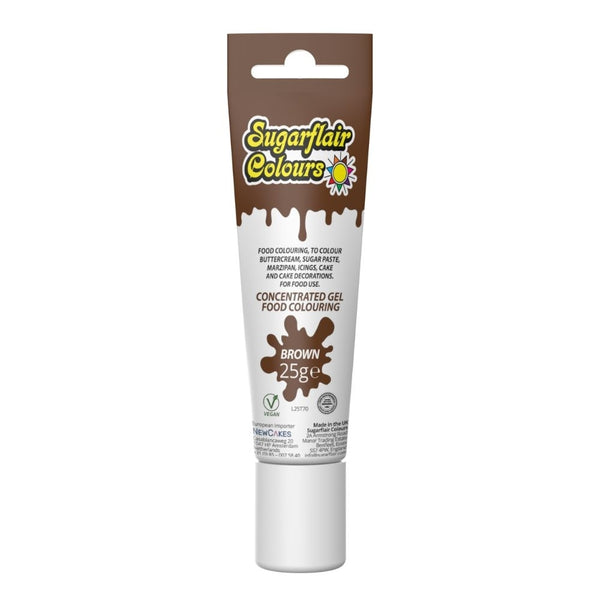 Sugarflair Brown Tube Gel Colour 25g