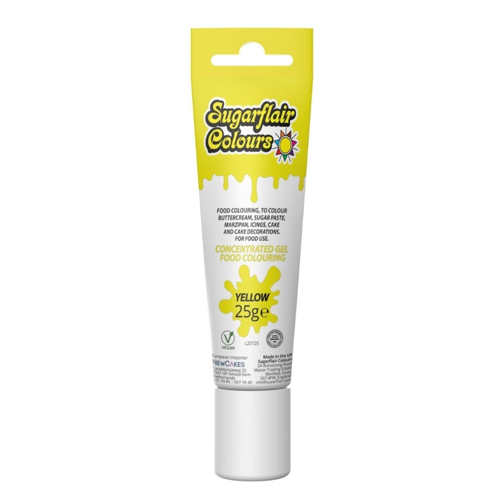 Sugarflair Yellow Tube Gel Colour 25g