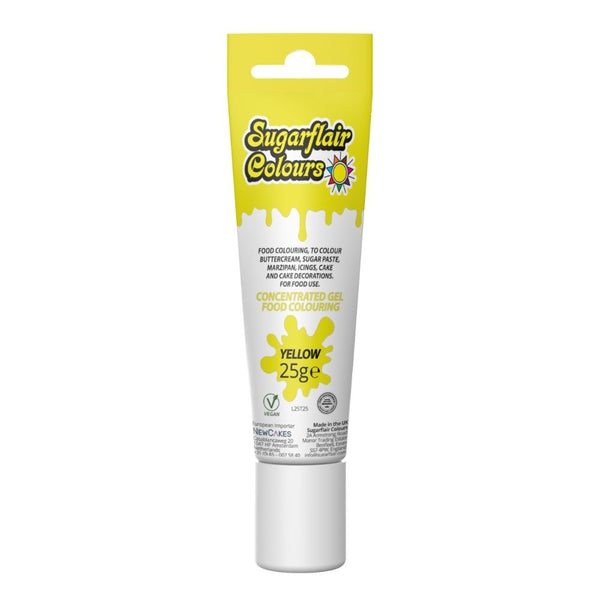 Sugarflair Yellow Tube Gel Colour 25g