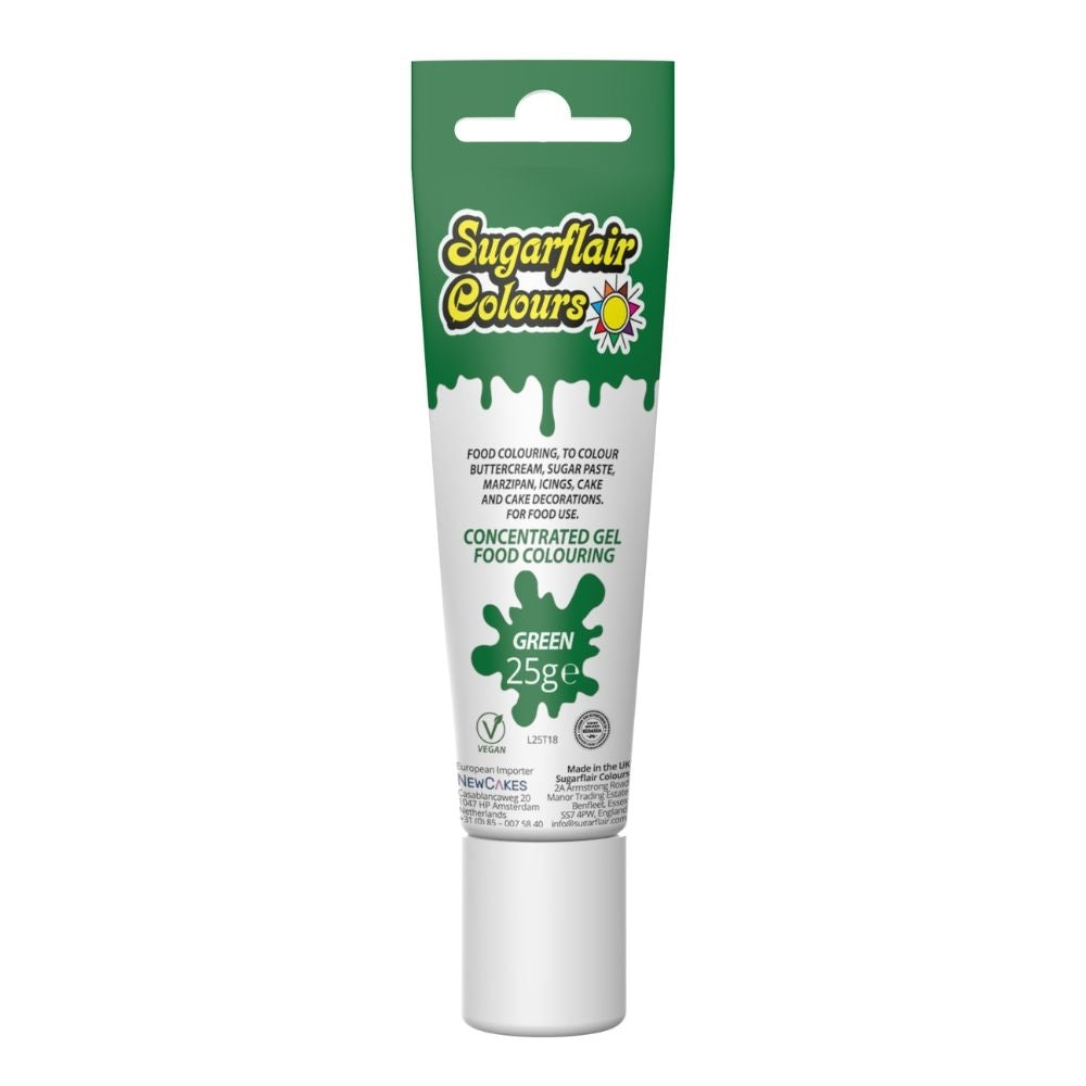 Sugarflair Green Tube Gel Colour 25g