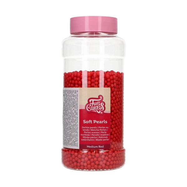 FunCakes 5mm Red Soft Pearls 500g