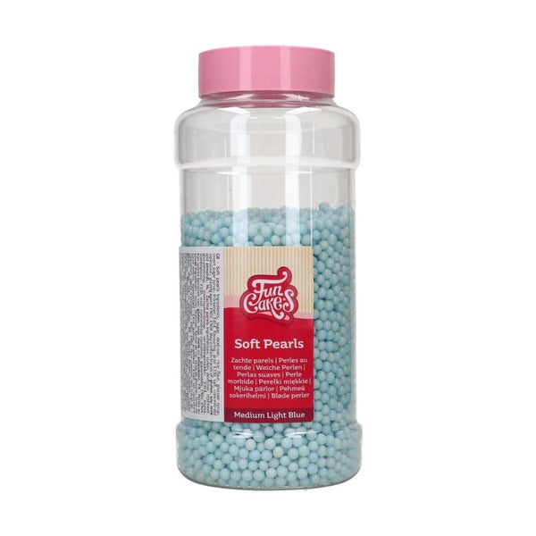 FunCakes 5mm Light Blue Soft Pearls 500g