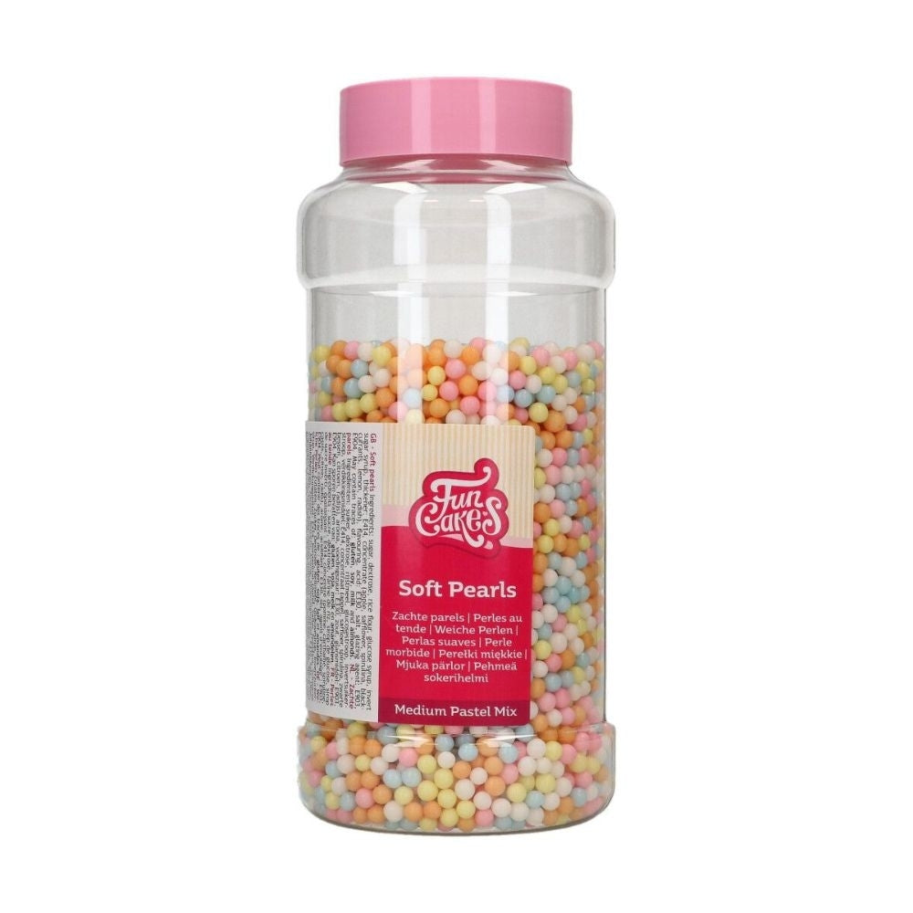 FunCakes 5mm Pastel Mix Soft Pearls 500g
