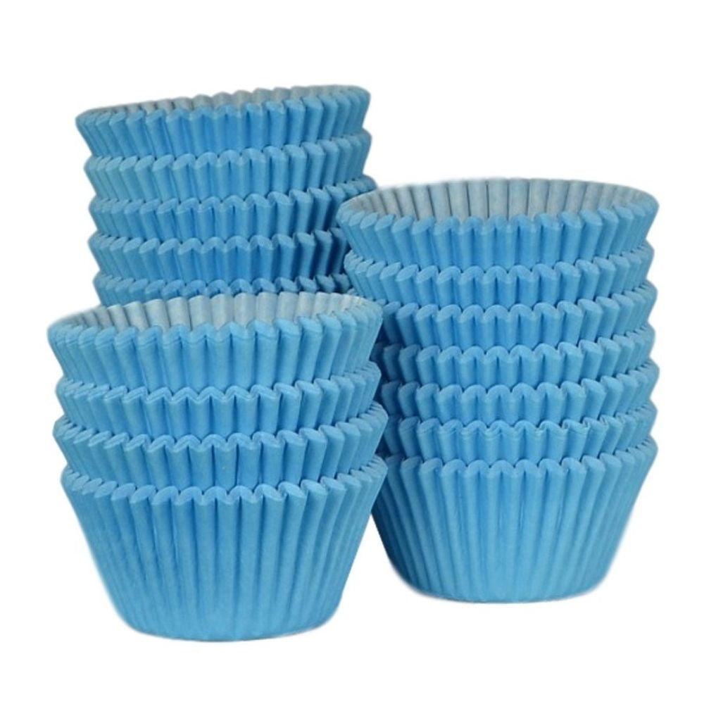 Doric Cake Craft Sky Blue Muffin Baking Cases x 50