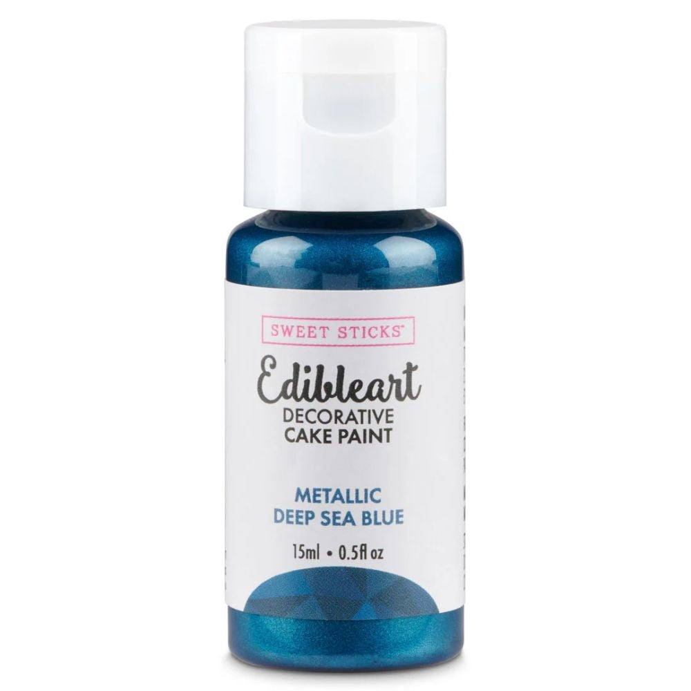 Sweet Sticks EXPIRED - Deep Sea Blue - Metallic Edible Art Paint 15ml - Sweet Sticks [JAN 2026]