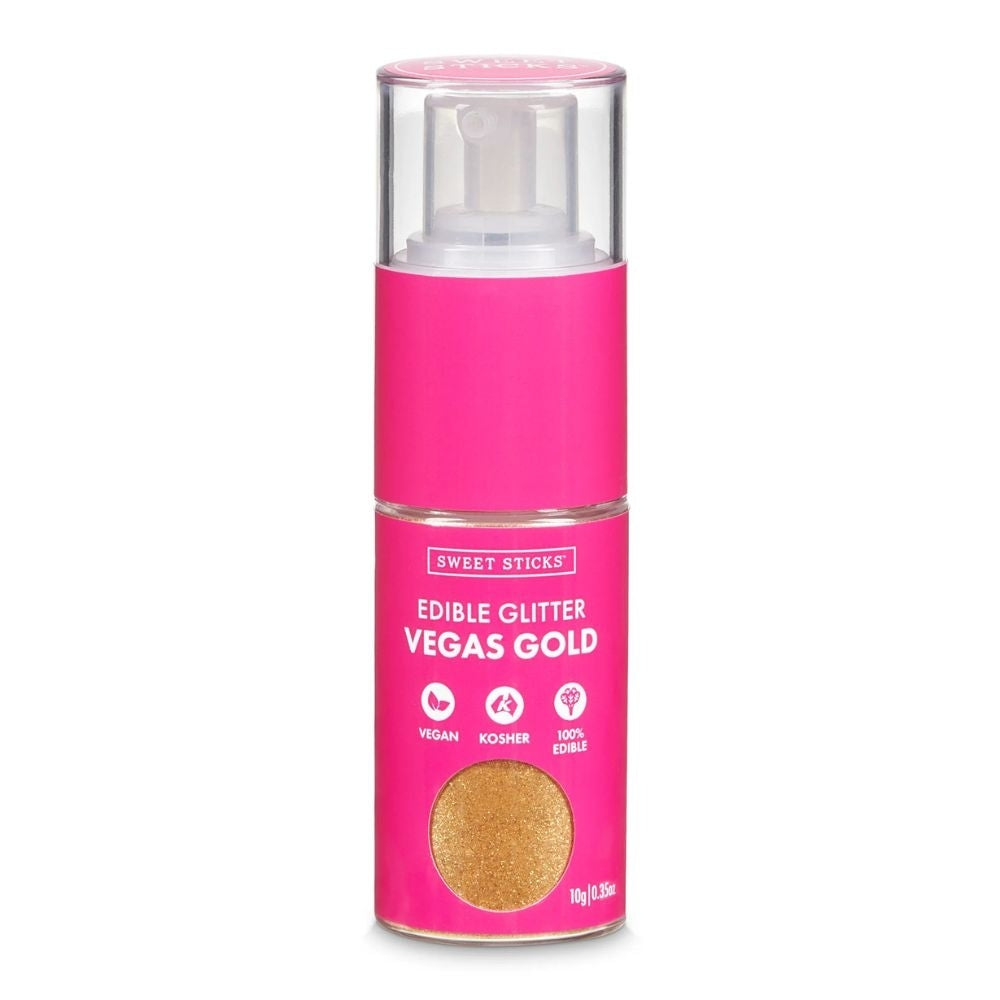 Sweet Sticks Vegas Gold Glitter Pump