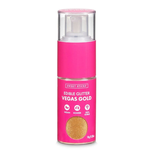 Sweet Sticks Vegas Gold Glitter Pump