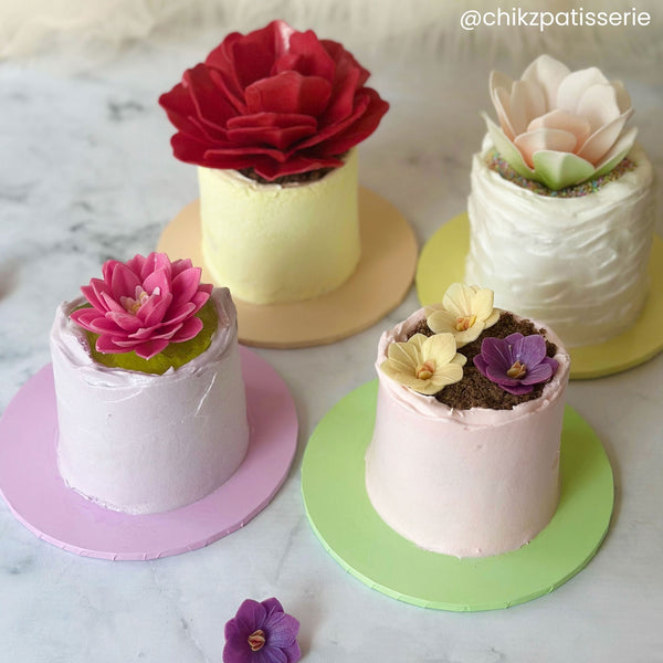 FunCakes Red Large Rose Pastella Deluxe Wafer Flower