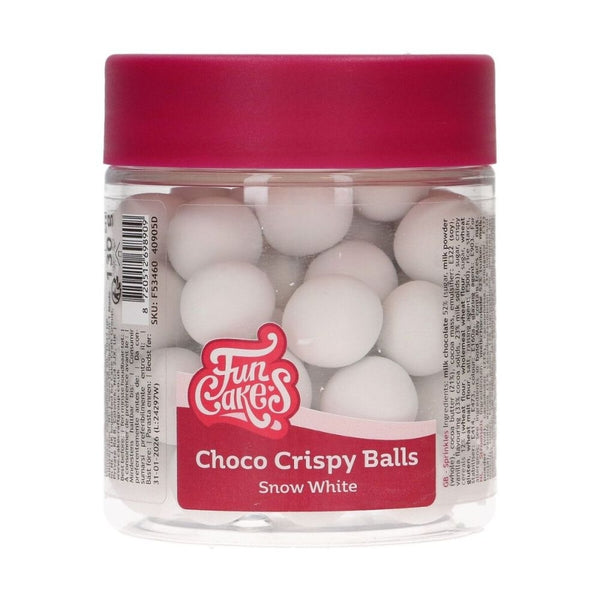 FunCakes Snow White Choco Crispy Balls 130g
