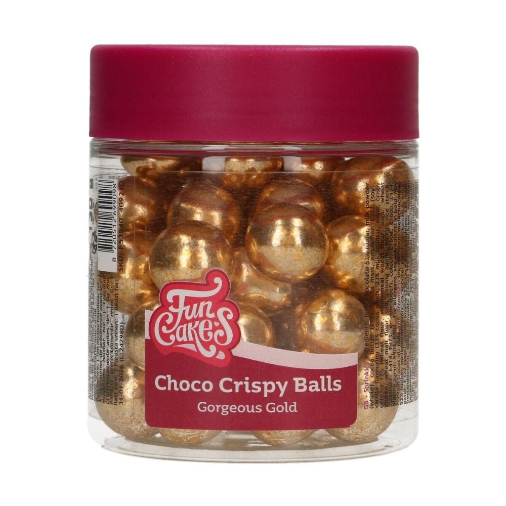 FunCakes Gorgeous Gold Choco Crispy Balls 130g