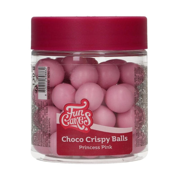FunCakes Princess Pink Choco Crispy Balls 130g