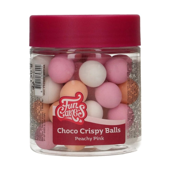 FunCakes Peachy Pink Choco Crispy Balls 130g