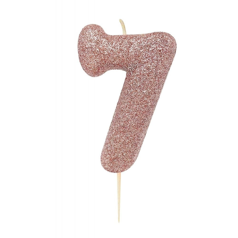 Anniversary House Rose Gold - Glitter Number Candles