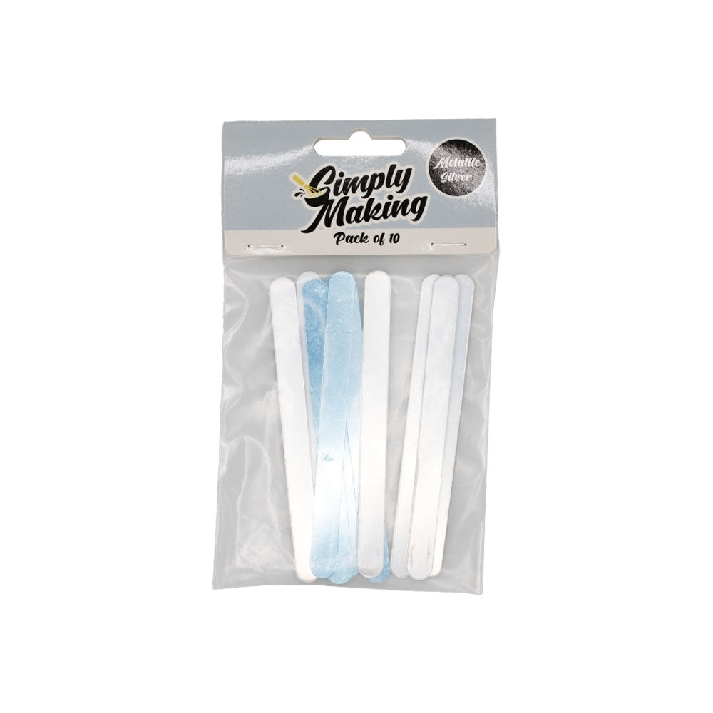 Simply Making Silver Metallic Cakesicle Sticks x 10