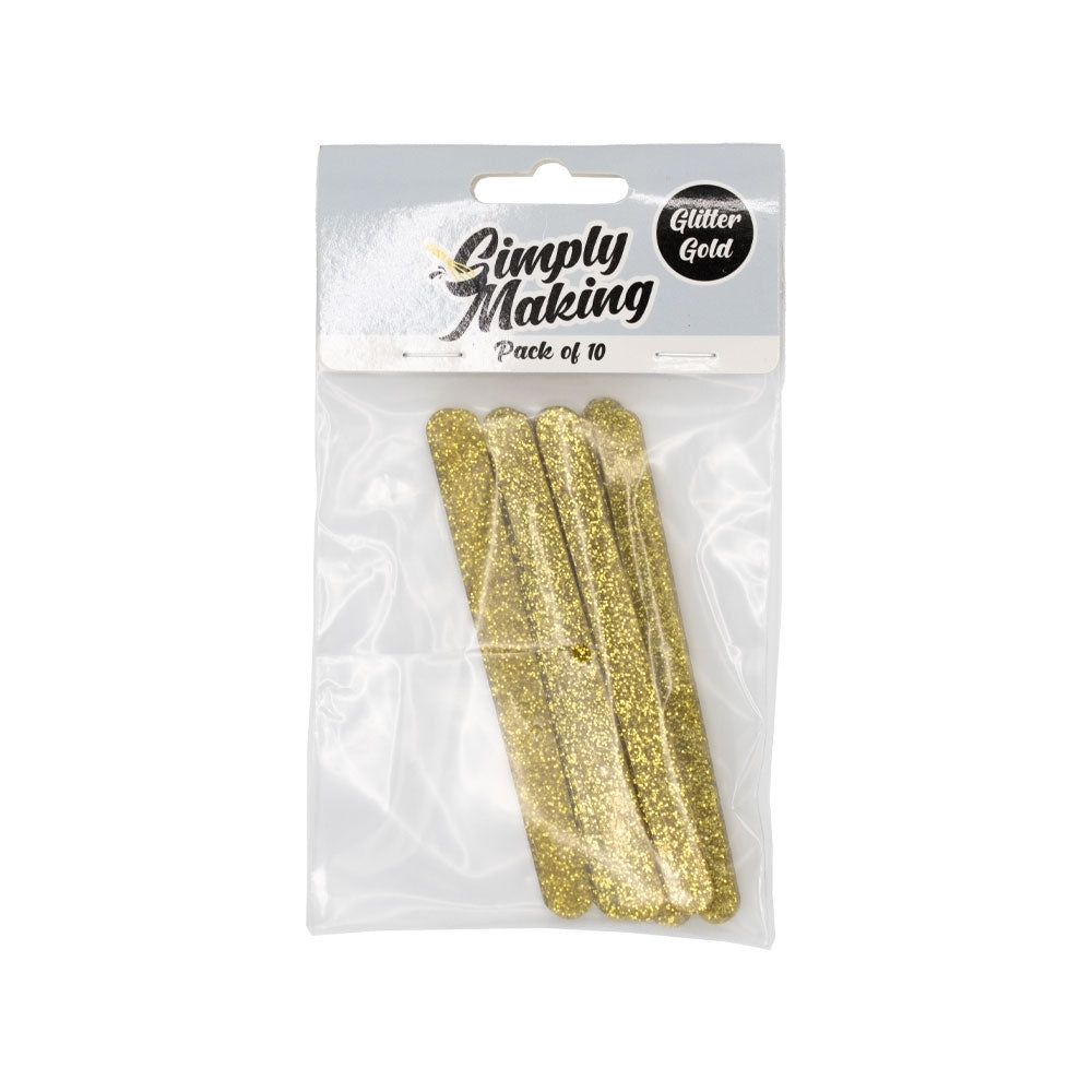 Simply Making Gold Glitter Cakesicle Sticks x 10