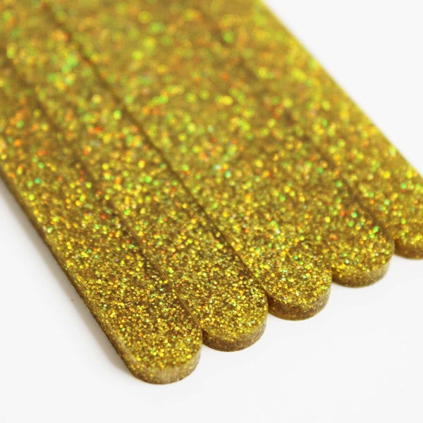 Simply Making Gold Glitter Cakesicle Sticks x 10