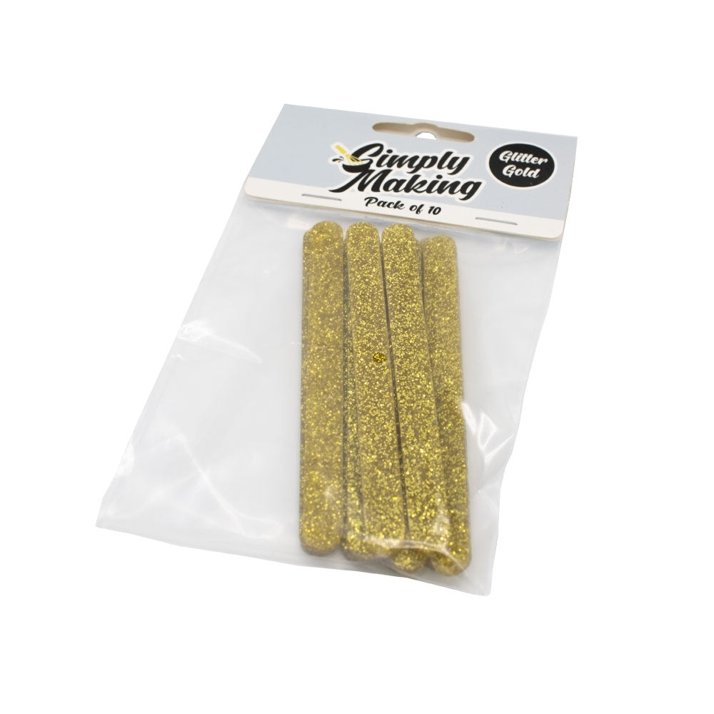 Simply Making Gold Glitter Cakesicle Sticks x 10