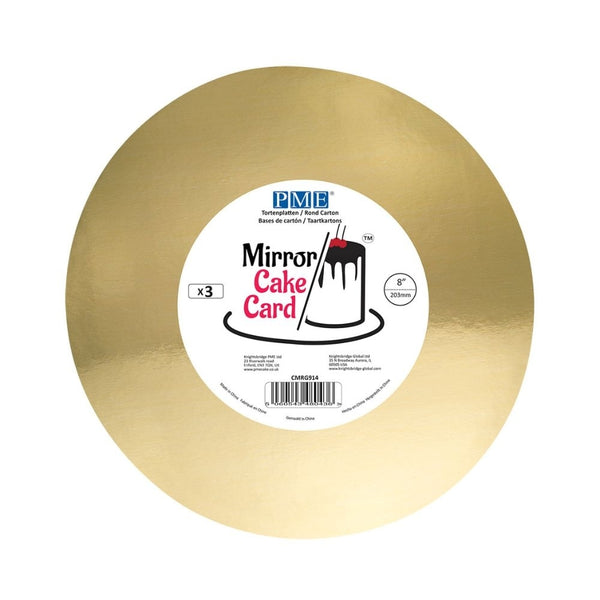 PME Gold Round Mirror Cake Board Pack Of 3