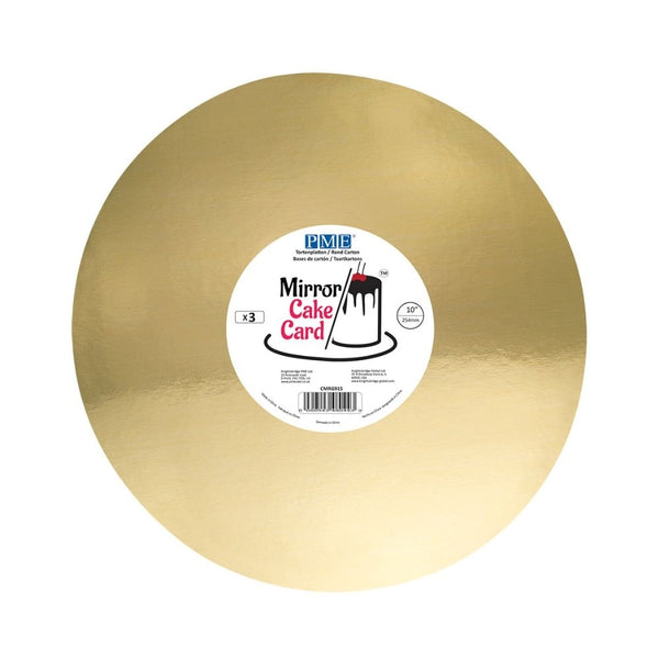 PME Gold Round Mirror Cake Board Pack Of 3