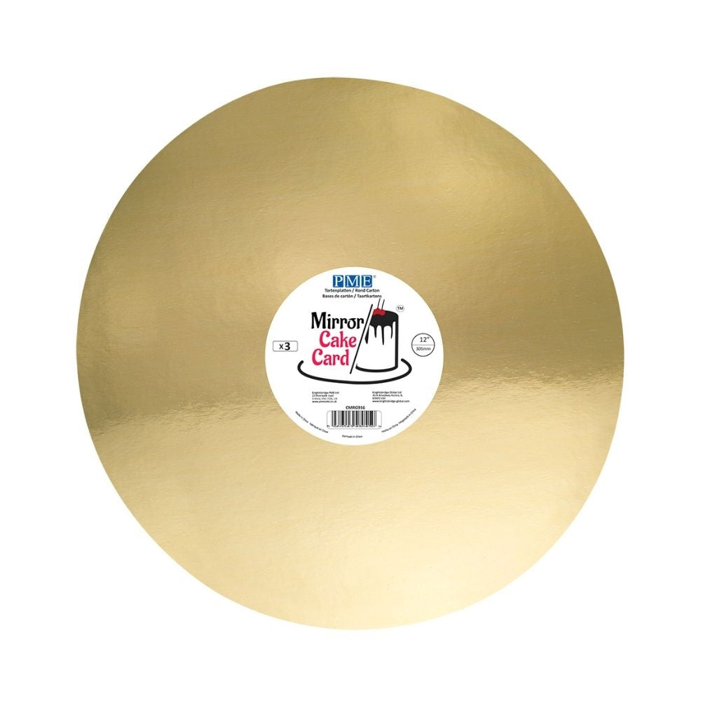 PME Gold Round Mirror Cake Board Pack Of 3