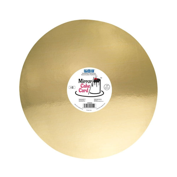 PME Gold Round Mirror Cake Board Pack Of 3