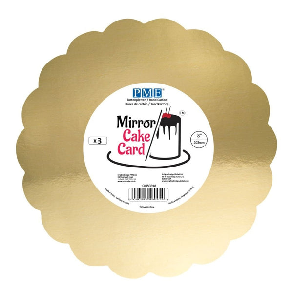 PME Gold Scallop Mirror Cake Board Pack Of 3