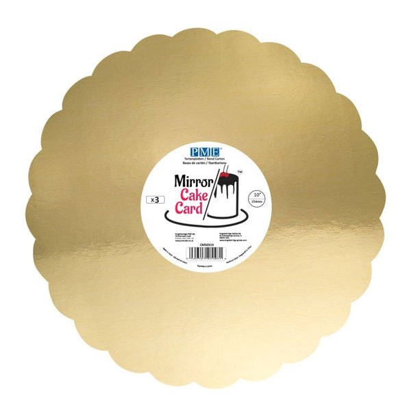 PME Gold Scallop Mirror Cake Board Pack Of 3