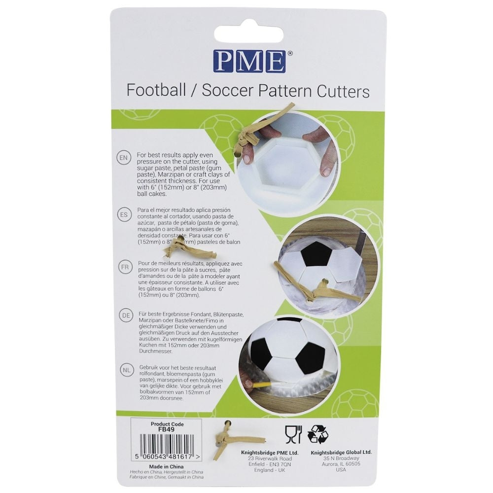 PME Football Pattern Cutters - Set of 4