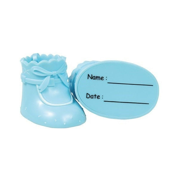 Culpitt Blue Baby Shoe Cake Topper Tied With Satin Ribbon
