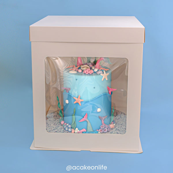 Simply Making Tall Extra Deep White Cake Box With Front Window
